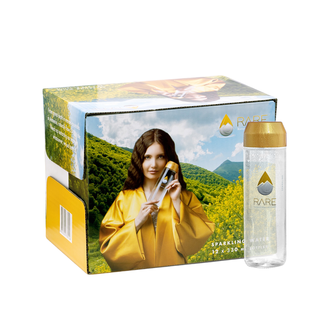 Natural Mineral Sparkling Water 330ml - Glass
