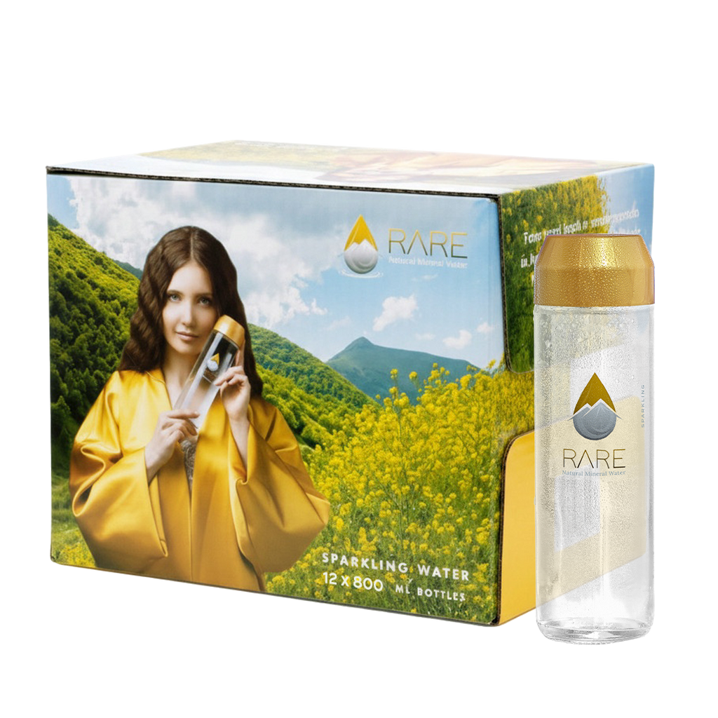 Natural Mineral Sparkling Water 800ml - Glass