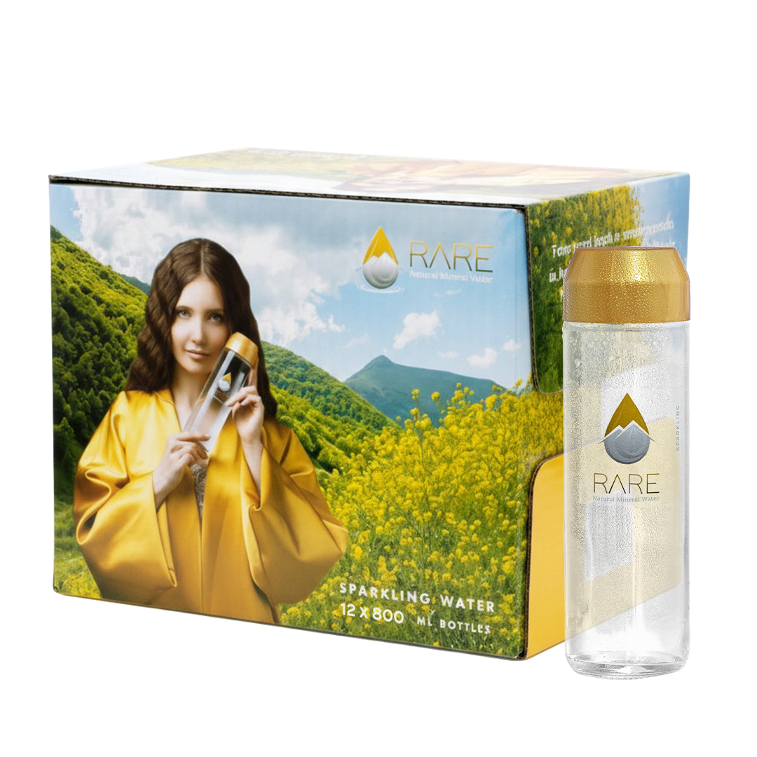 Natural Mineral Sparkling Water 800ml - Glass